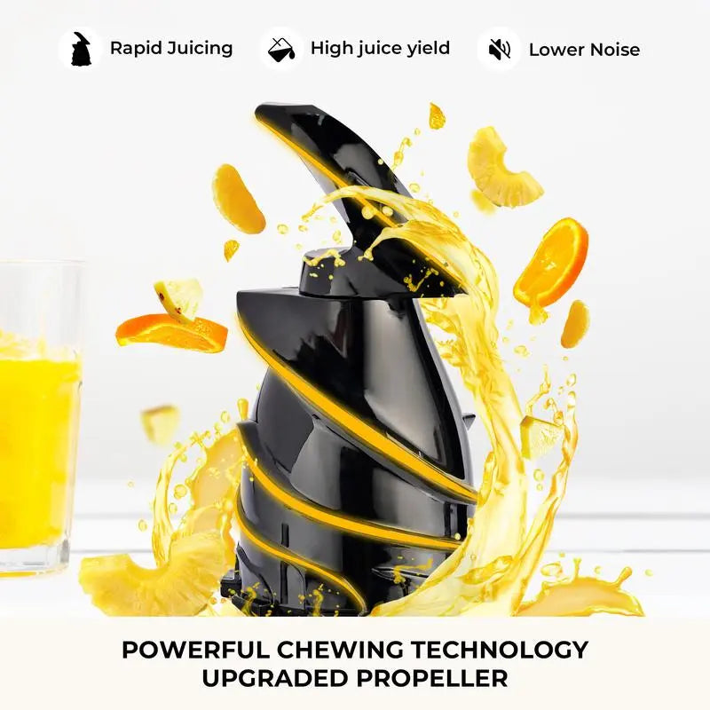 Cold Press Juicer with 5.3" Wide Feed Chute – High Juice Yield, Easy Clean, Whole Fruit Masticator