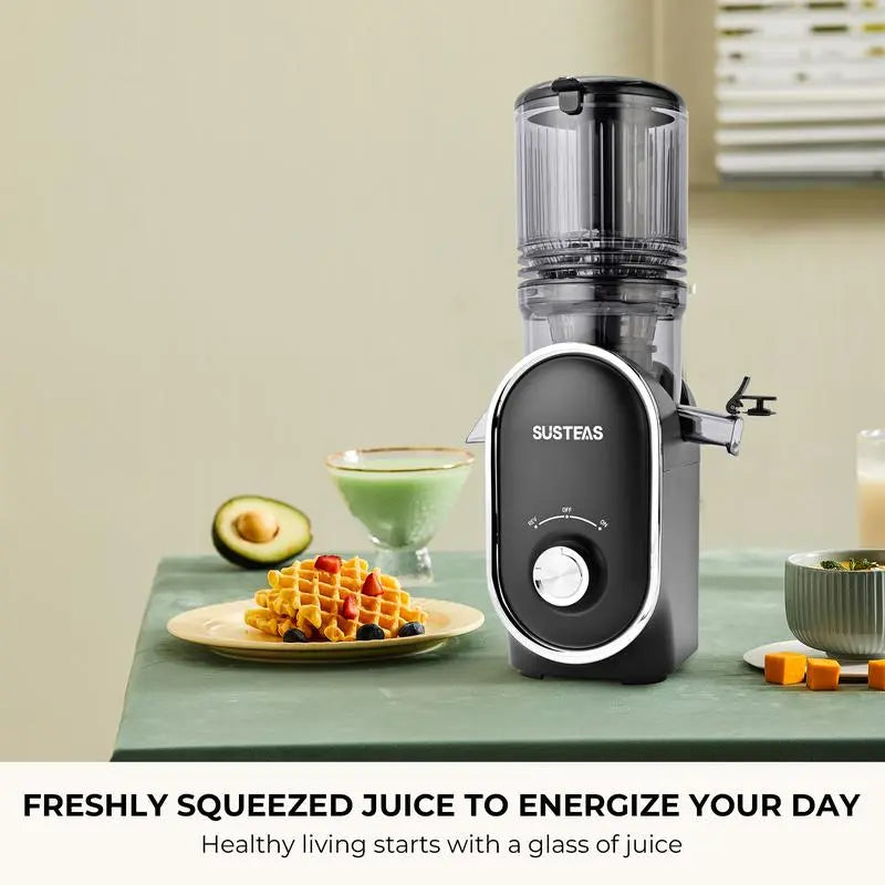 Cold Press Juicer with 5.3" Wide Feed Chute – High Juice Yield, Easy Clean, Whole Fruit Masticator